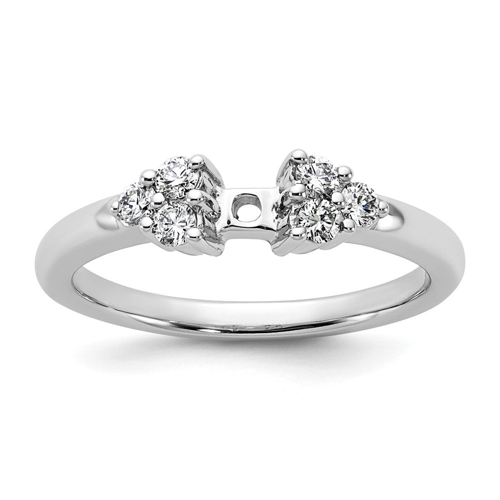 14k White Gold 1/4 Ct. Lab Grown Diamond VS/SI+ G+ Peg Set Engagement Ring