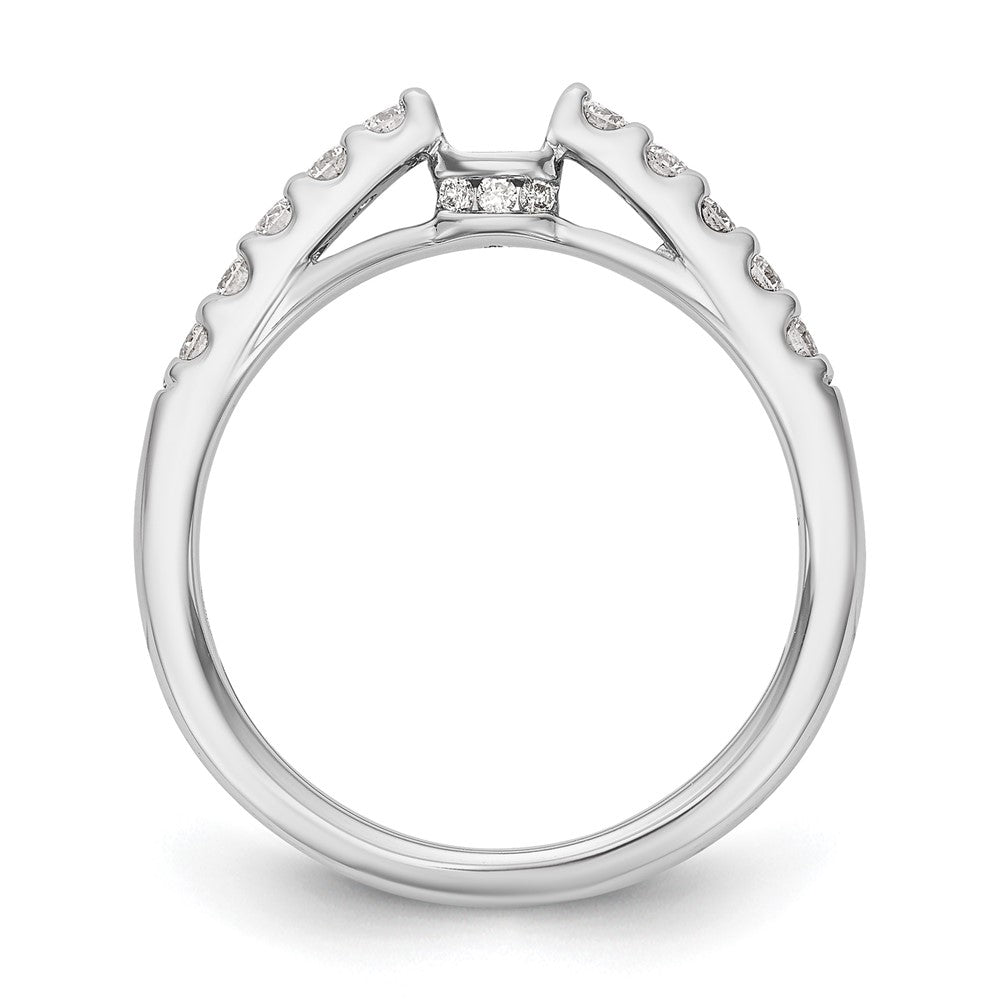 14k White Gold 1/3 Ct. Lab Grown Diamond VS/SI+ G+ Semi Mount Peg Set Engagement Ring