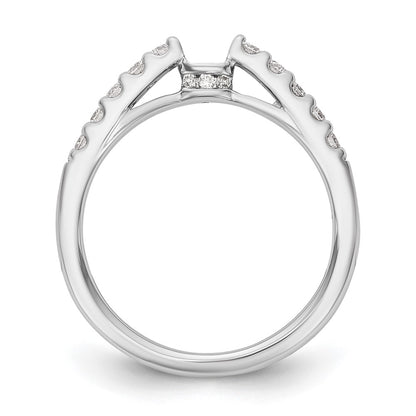 14k White Gold 1/3 Ct. Lab Grown Diamond VS/SI+ G+ Semi Mount Peg Set Engagement Ring