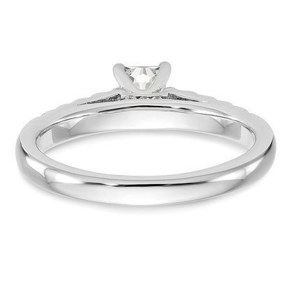 14k White Gold 1/3 Ct. Lab Grown Diamond VS/SI+ G+ Semi Mount Peg Set Engagement Ring
