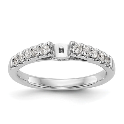 14k White Gold 1/3 Ct. Lab Grown Diamond VS/SI+ G+ Semi Mount Peg Set Engagement Ring