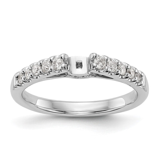 14k White Gold 1/3 Ct. Lab Grown Diamond VS/SI+ G+ Semi Mount Peg Set Engagement Ring