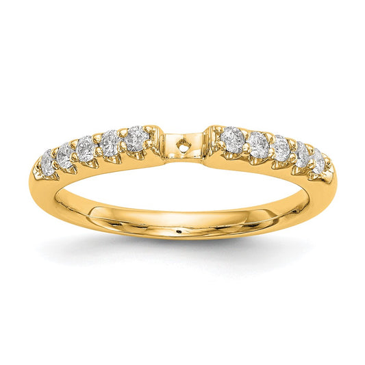 14k Yellow Gold Two Tone 1/4 Ct. Lab Grown Diamond VS/SI+ G+ Peg Set Engagement Ring