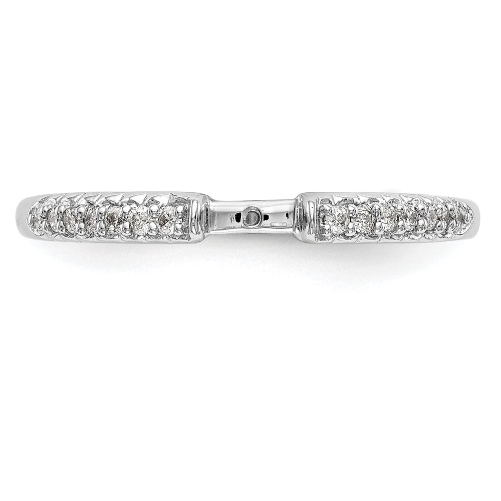 10K White Gold Diamond Peg Set Semi Mount Engagement Ring
