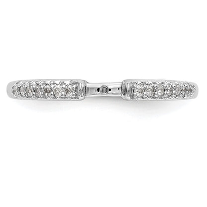 10K White Gold Diamond Peg Set Semi Mount Engagement Ring