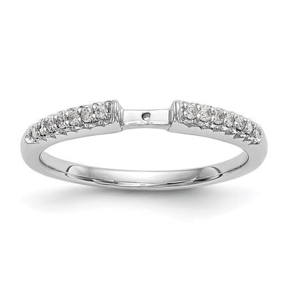 10K White Gold Diamond Peg Set Semi Mount Engagement Ring