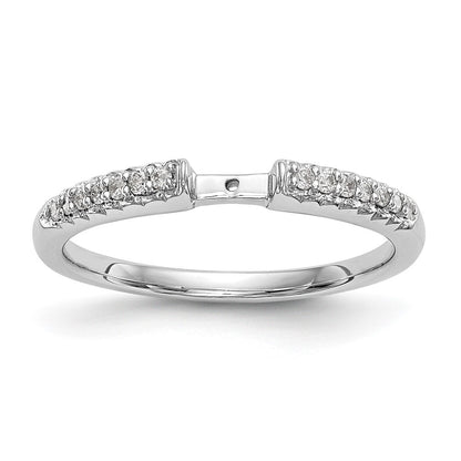 10K White Gold Diamond Peg Set Semi Mount Engagement Ring