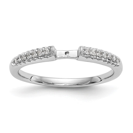 10K White Gold Diamond Peg Set Semi Mount Engagement Ring