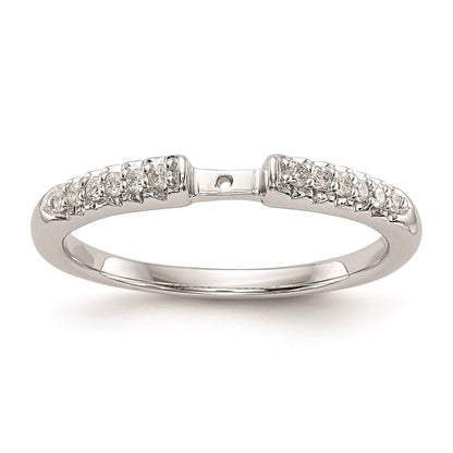 10K White Gold Peg Set 1/8 Carat Diamond Semi Mount Engagement Ring