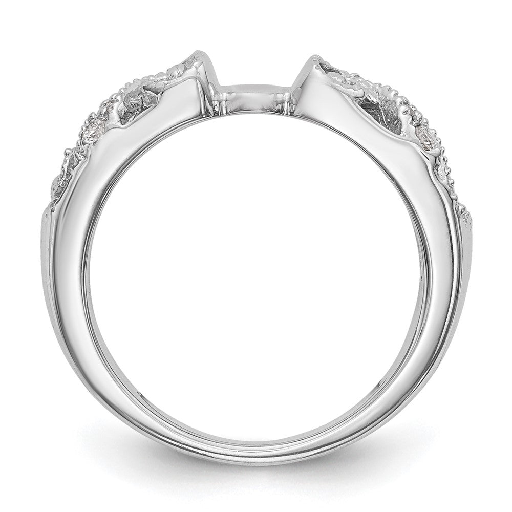 14K White Gold Peg Set 1/15 Carat Diamond Semi Mount Engagement Ring