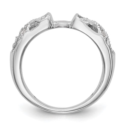 14K White Gold Peg Set 1/15 Carat Diamond Semi Mount Engagement Ring