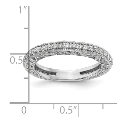 14K White Gold True Origin 1/2 Carat Lab Grown Diamond Vs/Si D E F Wedding Band