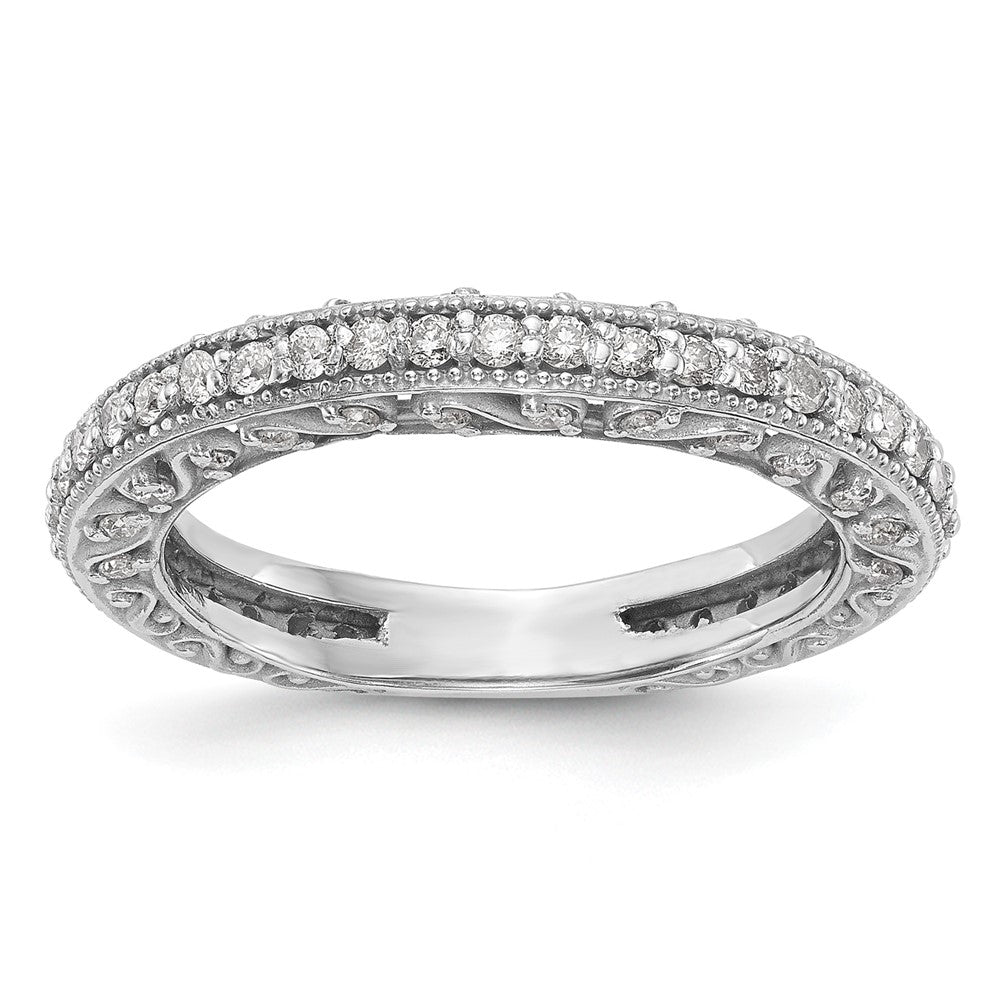 14K White Gold True Origin 1/2 Carat Lab Grown Diamond Vs/Si D E F Wedding Band