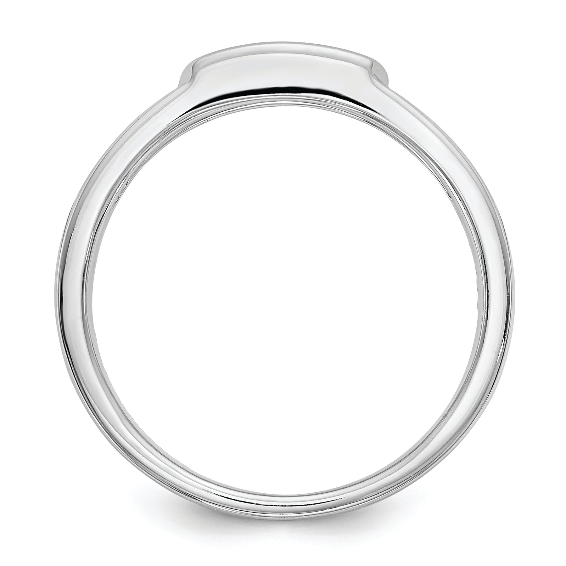 14K White Gold Contoured Wedding Band