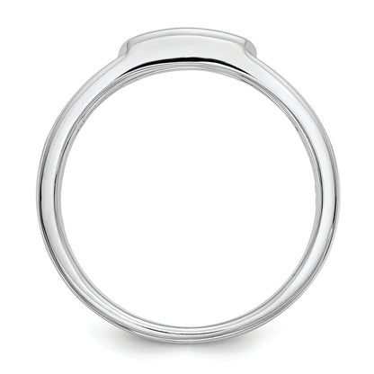 14K White Gold Contoured Wedding Band
