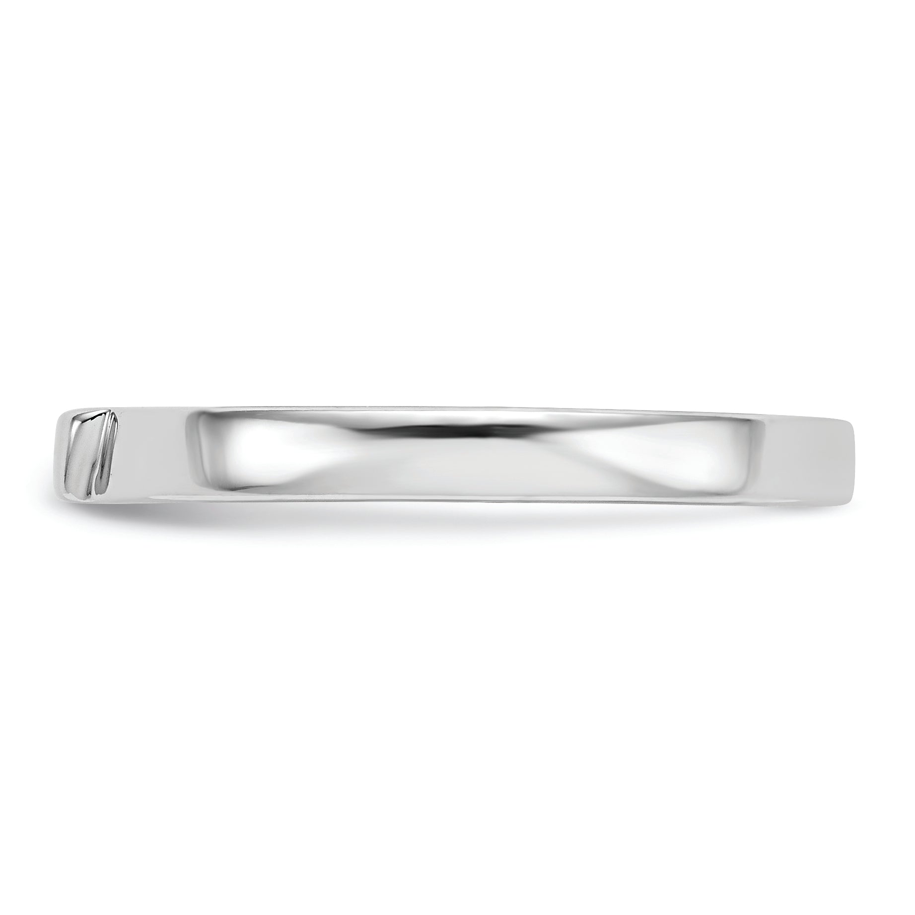 14K White Gold Contoured Wedding Band