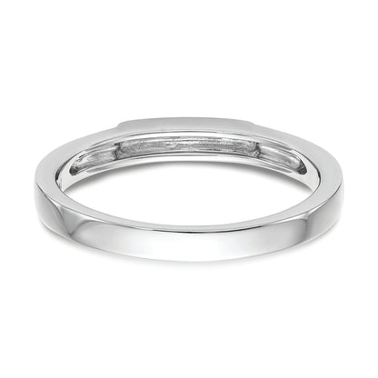 14K White Gold Contoured Wedding Band