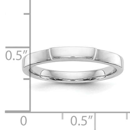 14K White Gold Contoured Wedding Band