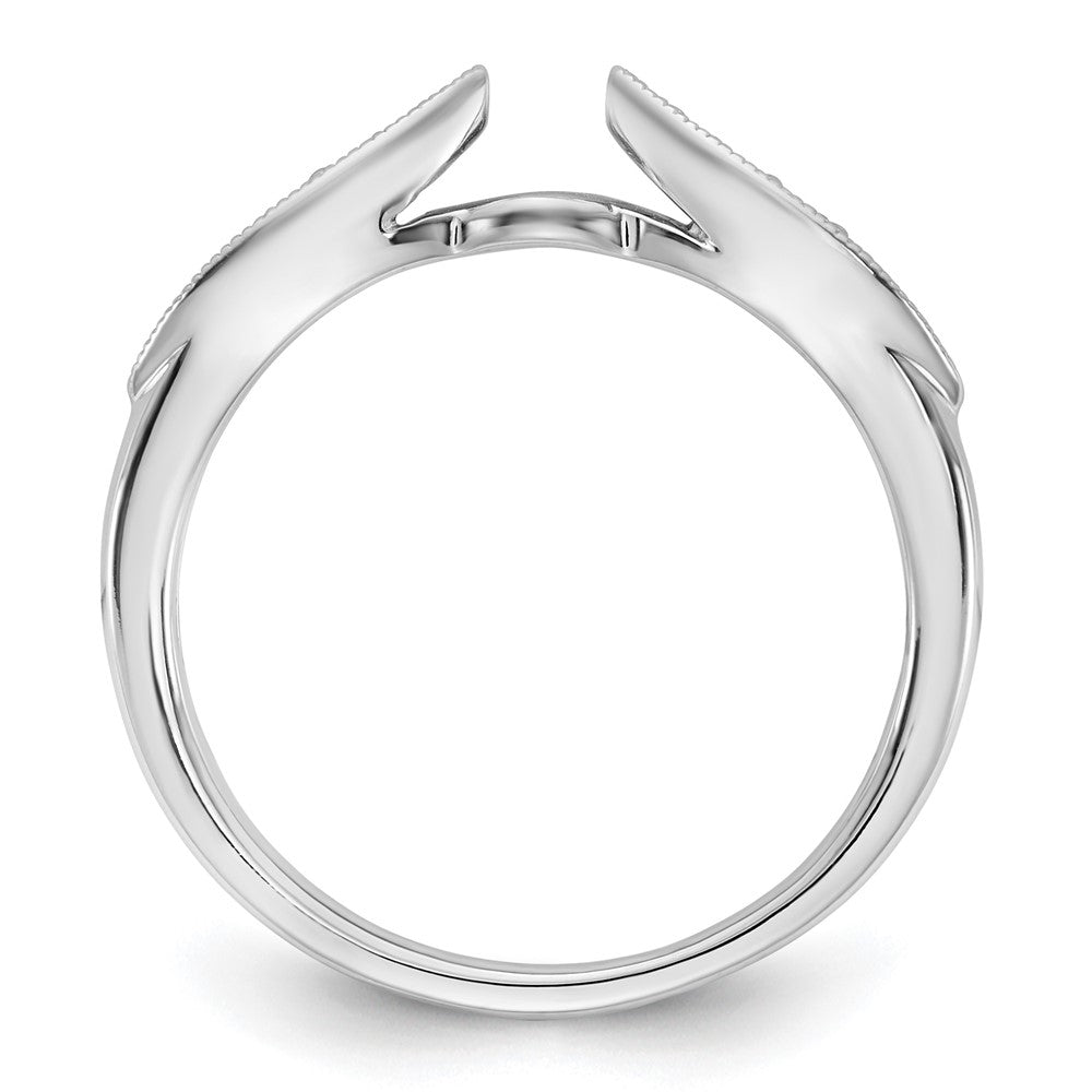 14K White Gold Peg Set 1/8 Carat Diamond Semi Mount Engagement Ring