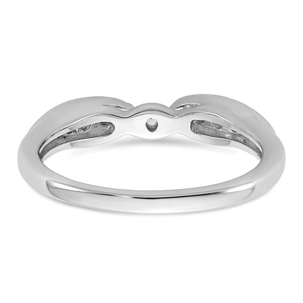 14K White Gold Peg Set 1/8 Carat Diamond Semi Mount Engagement Ring
