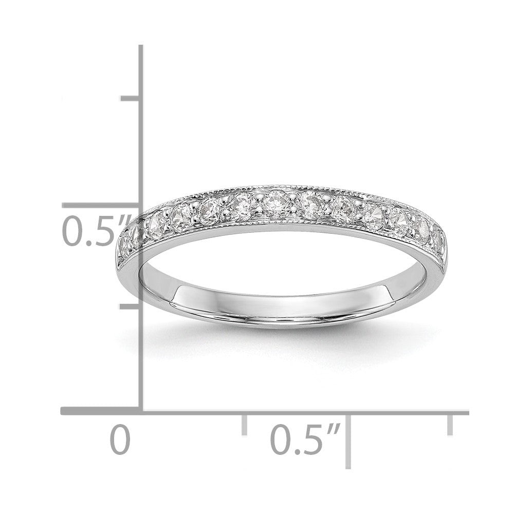 14k White Gold 1/3 Ct. Lab Grown Diamond VS/SI+ G+ Wedding Band Ring