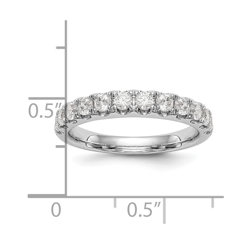 14k White Gold 7/8 Ct. Lab Grown Diamond VS/SI+ G+ Wedding Band Ring