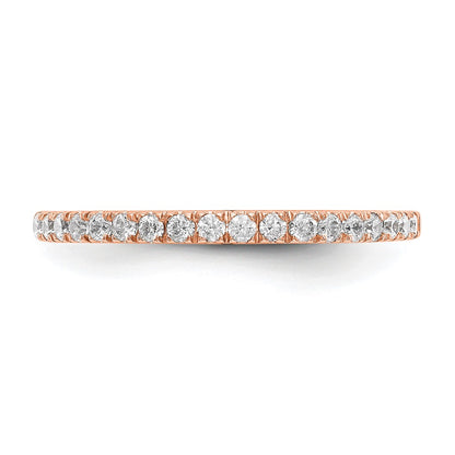 14K Rose Gold True Origin 3/8 Carat Lab Grown Diamond Vs D E F Wedding Band