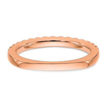 14K Rose Gold True Origin 3/8 Carat Lab Grown Diamond Vs D E F Wedding Band