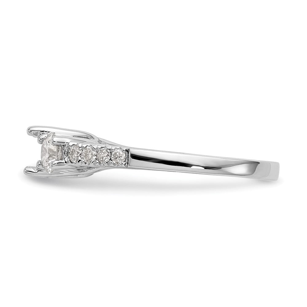 14k White Gold 1 1/5 Ct. Lab Grown Diamond VS/SI+ G+ Complete Size 6 Three Stone Engagement Ring