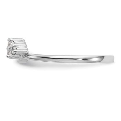 14k White Gold 1/8 Ct. Lab Grown Diamond VS/SI+ G+ Ring Wrap