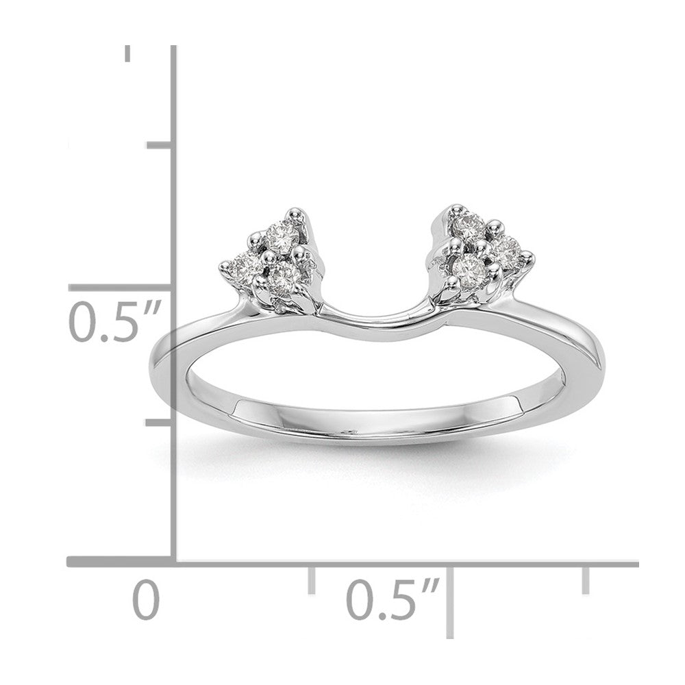 14k White Gold 1/8 Ct. Lab Grown Diamond VS/SI+ G+ Ring Wrap