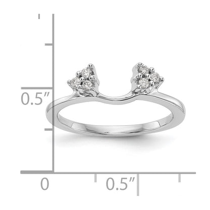14k White Gold 1/8 Ct. Lab Grown Diamond VS/SI+ G+ Ring Wrap