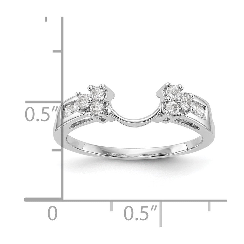 14k White Gold 1/4 Ct. Lab Grown Diamond VS/SI+ G+ Ring Wrap
