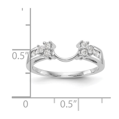 14k White Gold 1/4 Ct. Lab Grown Diamond VS/SI+ G+ Ring Wrap