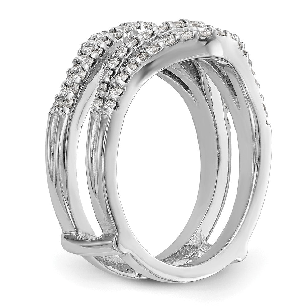 14K White Gold True Origin 5/8 Carat Lab Grown Diamond Vs D E F Ring Guard