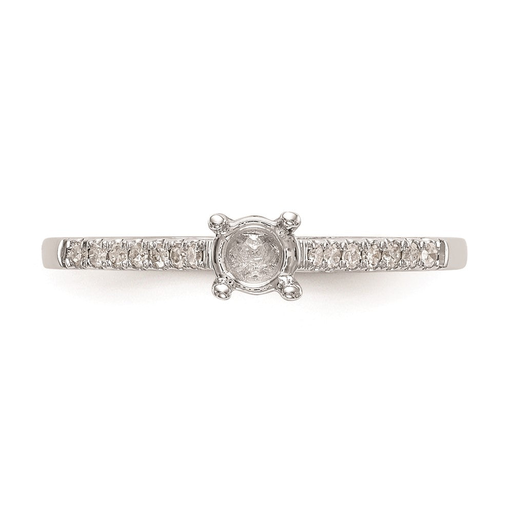 14K White Gold Complete Real Diamond Promise/Engagement Ring