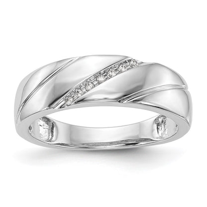 14K White Gold Lab Grown VS/SI+ G+ Diamond Trio Men's Wedding Band Ring