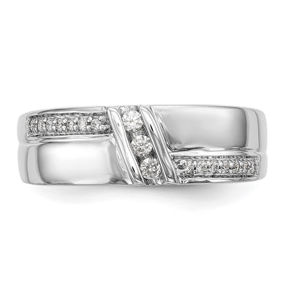 14K White Gold Complete Real Diamond Trio Ladies Wedding Band