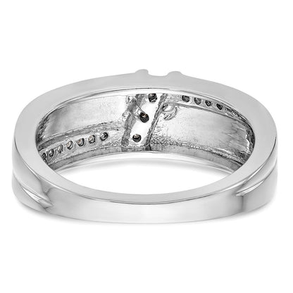 14K White Gold Complete Real Diamond Trio Ladies Wedding Band