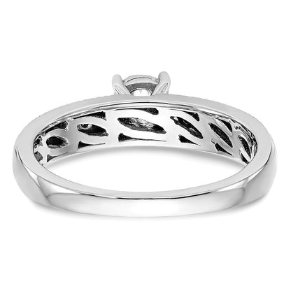 0.12ct. CZ Solid Real 14K White Gold Complete Trio Engagement Ring