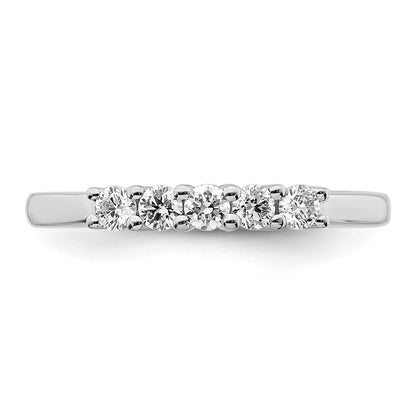 14K White Gold True Origin 1/3 Carat Lab Grown Diamond Vs/Si D E F 5 Stone Ring
