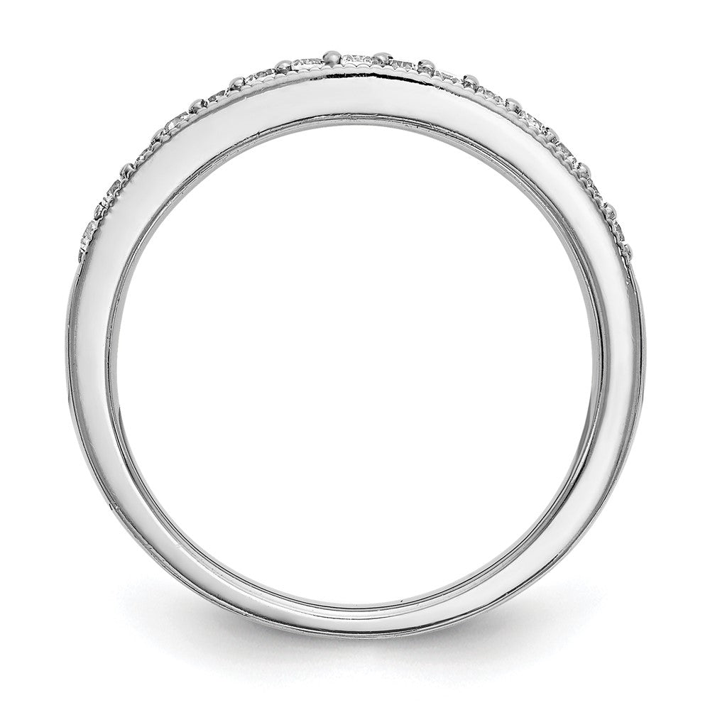 14K White Gold True Origin 1/4 Carat Lab Grown Diamond Vs D E F Band