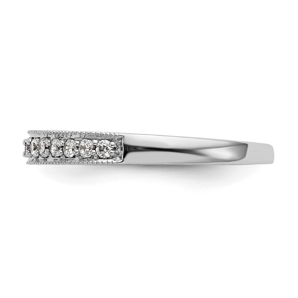14K White Gold True Origin 1/4 Carat Lab Grown Diamond Vs D E F Band