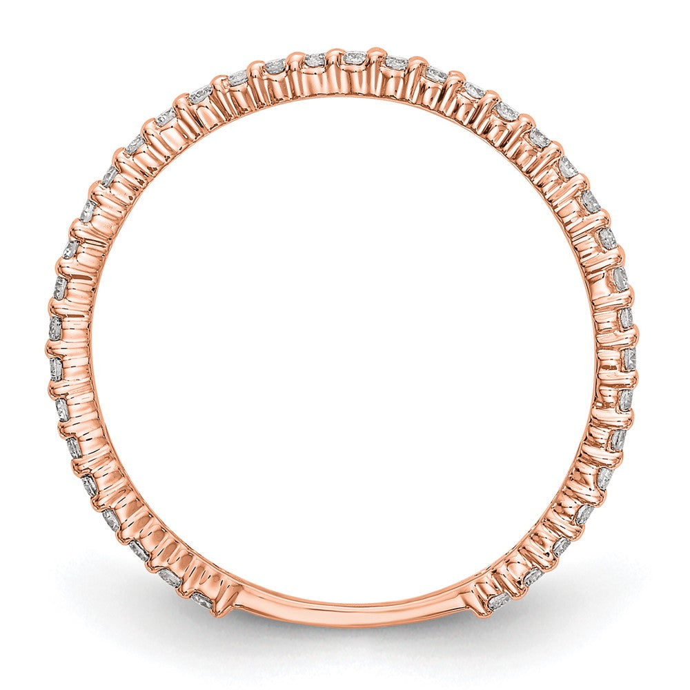 14K Rose Gold 1/3 Carat Complete Diamond Wedding Band