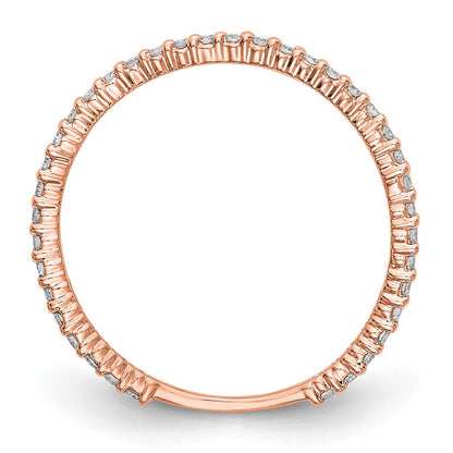 14K Rose Gold 1/3 Carat Complete Diamond Wedding Band