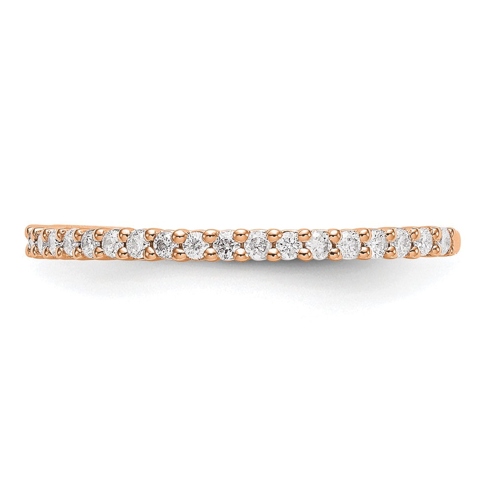 14K Rose Gold 1/3 Carat Complete Diamond Wedding Band