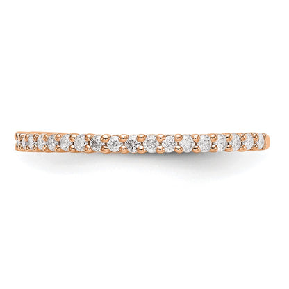 14K Rose Gold 1/3 Carat Complete Diamond Wedding Band