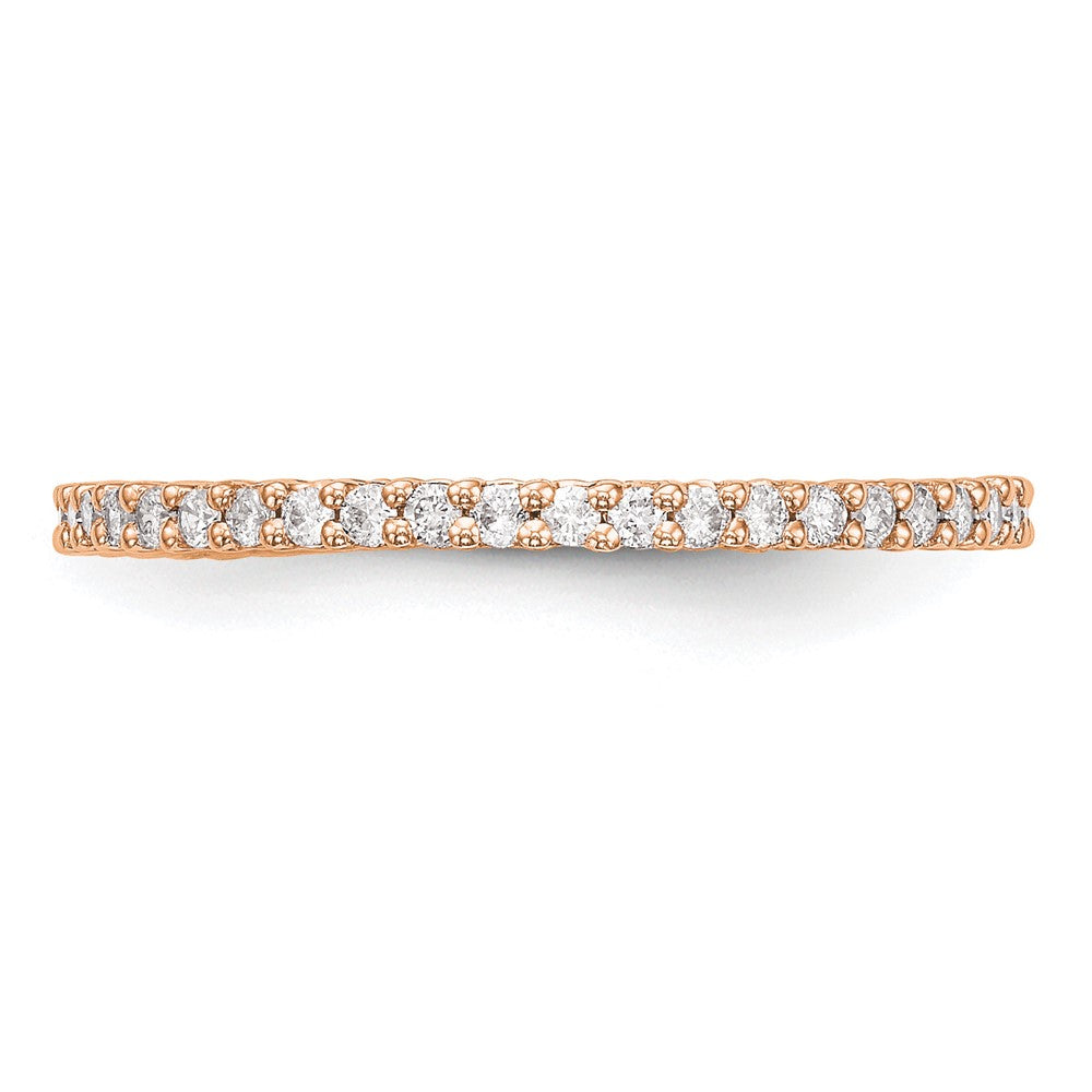14K Rose Gold 1/3 Carat Complete Diamond Wedding Band