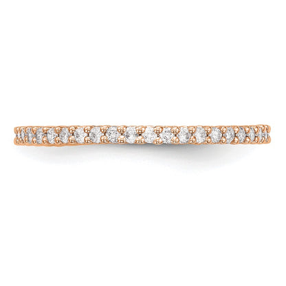 14K Rose Gold 1/3 Carat Complete Diamond Wedding Band