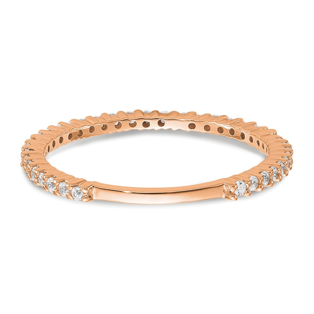 14K Rose Gold 1/3 Carat Complete Diamond Wedding Band